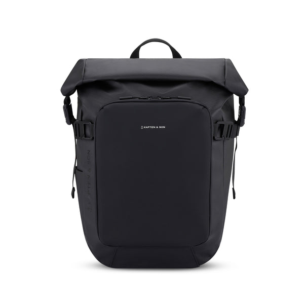 Kapten & Son Black Suede/Canvas Gothenburg Backpack Aalborg All Black – Backpacks | Kapten & Son main image 3