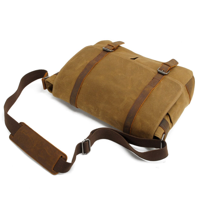 khaki crossbody laptop bag