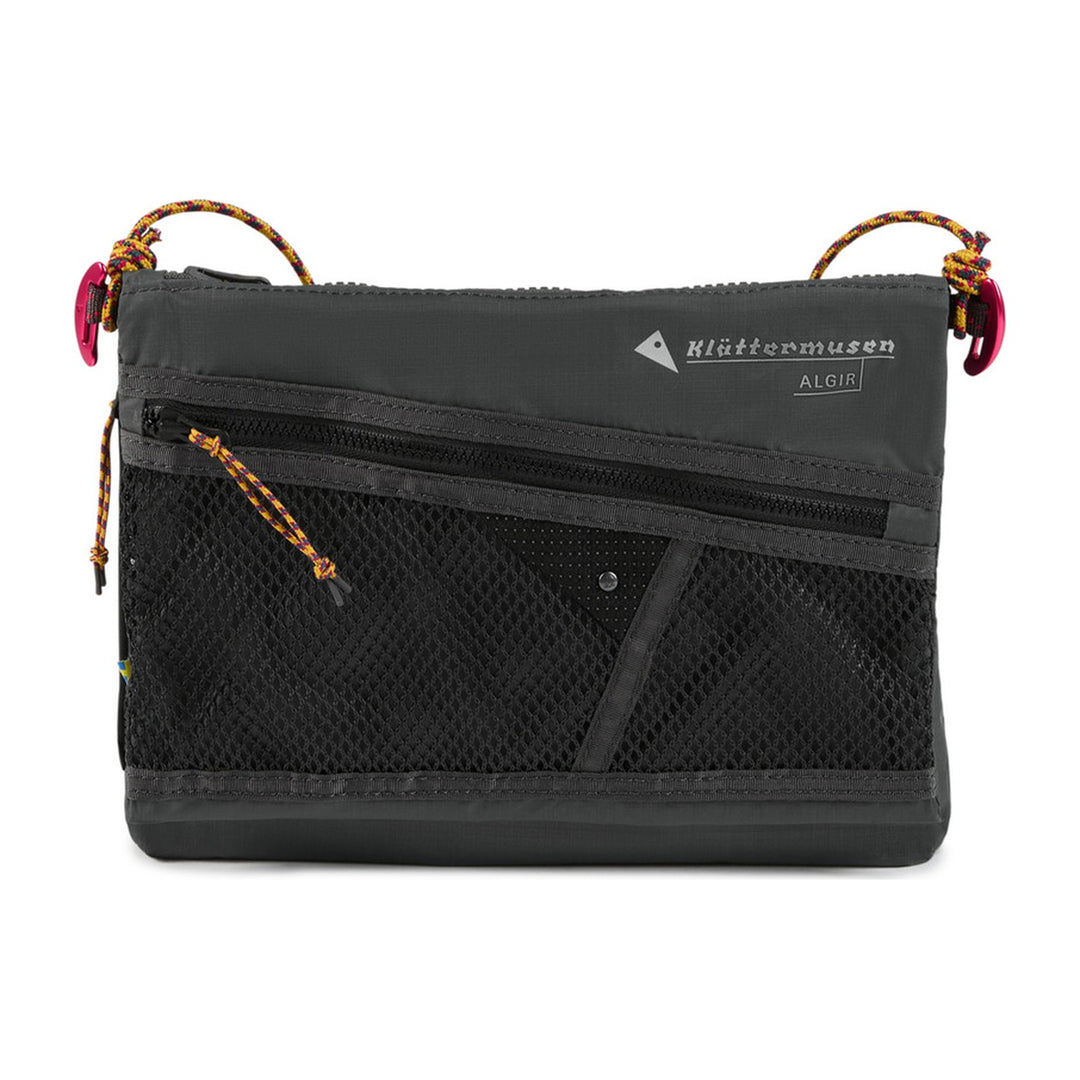 Klättermusen Algir Foldover Bag in Raven, accessory bag, front view