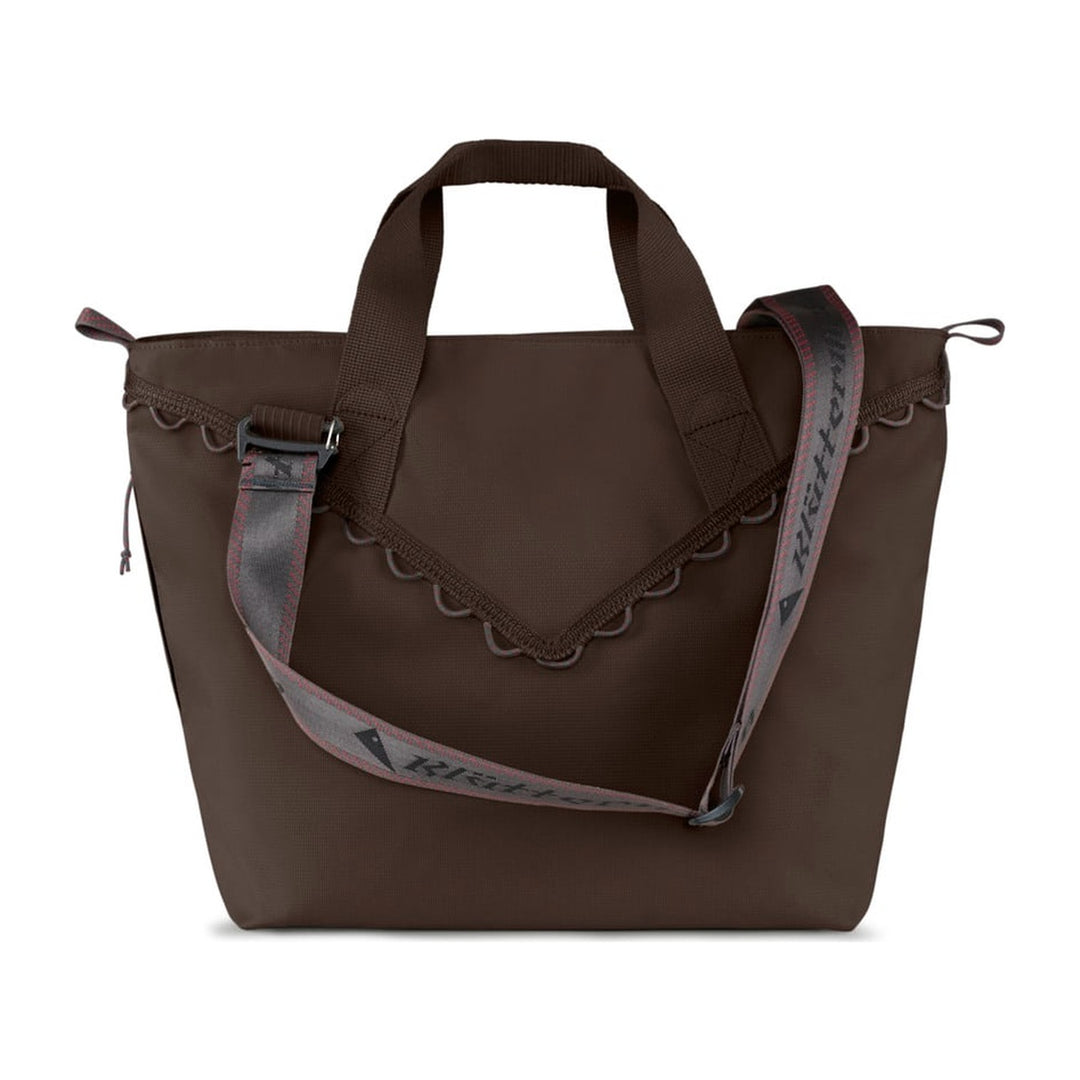 Klättermusen Bor Bag 13L in Brown Umber, small tote bag, back view