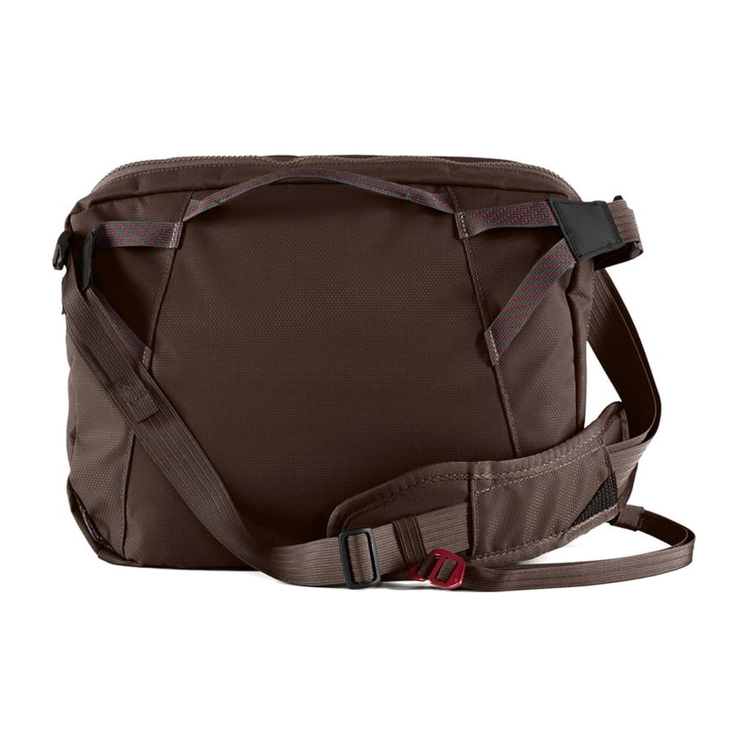 Klättermusen Gaut Messenger Bag in Brown Umber, 8L messenger bag, back view