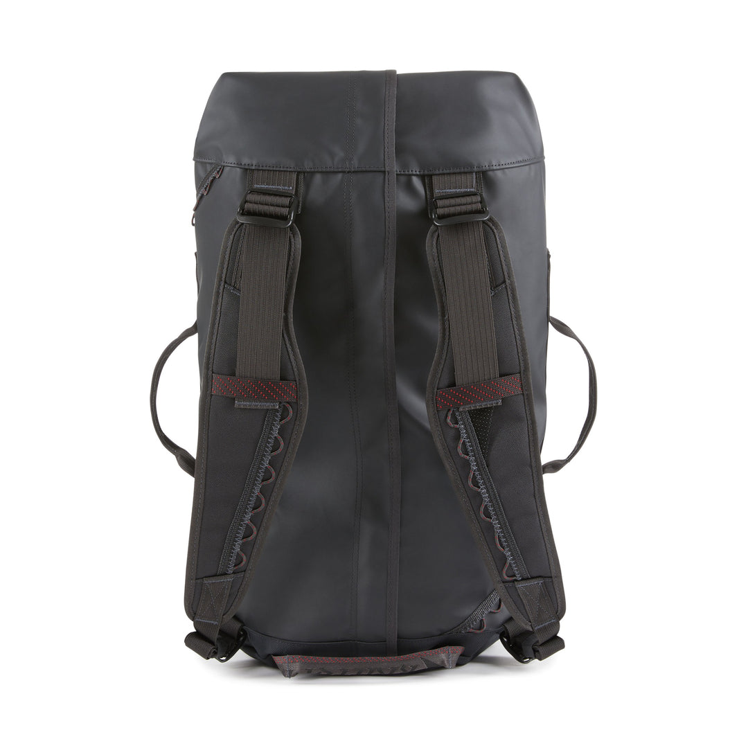 Klättermusen Ydalir Duffelbag 25L in Raven — back view with the two backpack shoulder straps