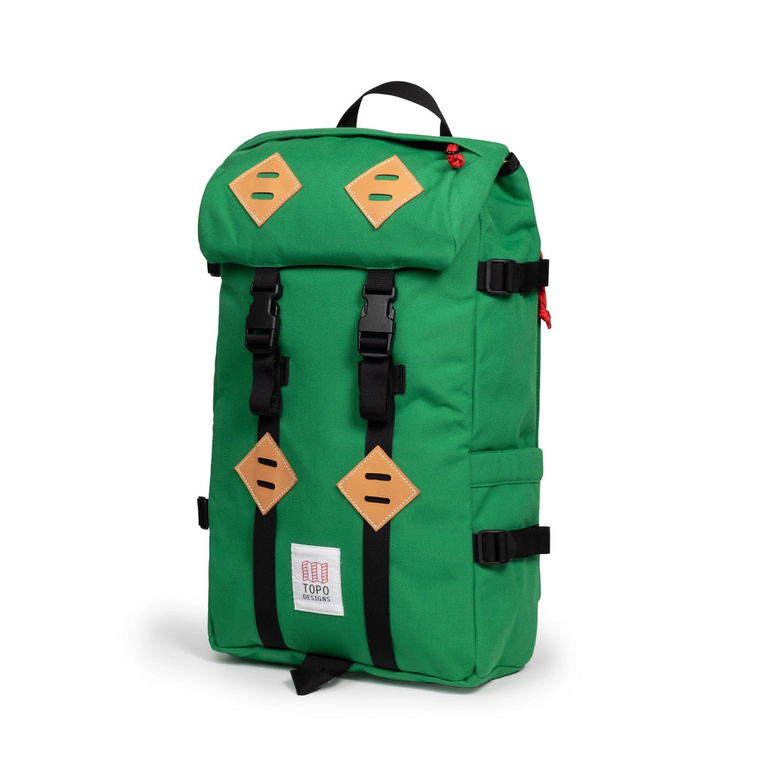 Klettersack 25L in Alpine Meadow — three-quarter view showing the rolltop flap and side profile