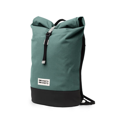 light blue eco friendly backpack mero mero side view