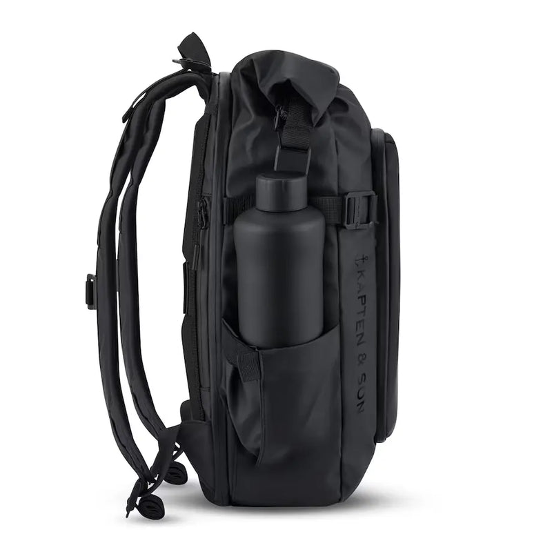 lisbon backpack black color kapten son side