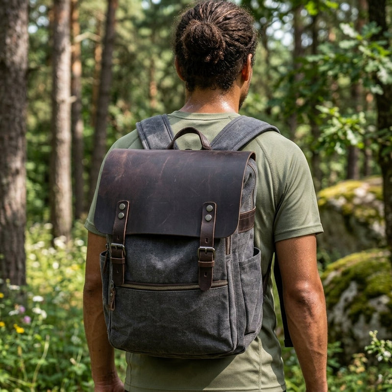 Cotton Canvas Backpack - Lightweight Cloth Backpack | MILAN