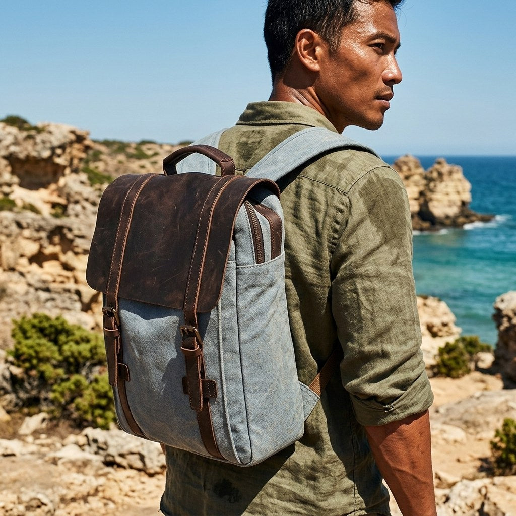 Vintage Bookbag - Vintage Canvas Backpack
