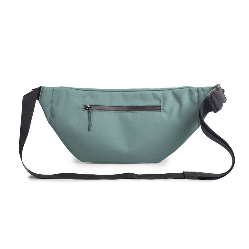 mero mero hoian recycled bum bag sliver pine color back