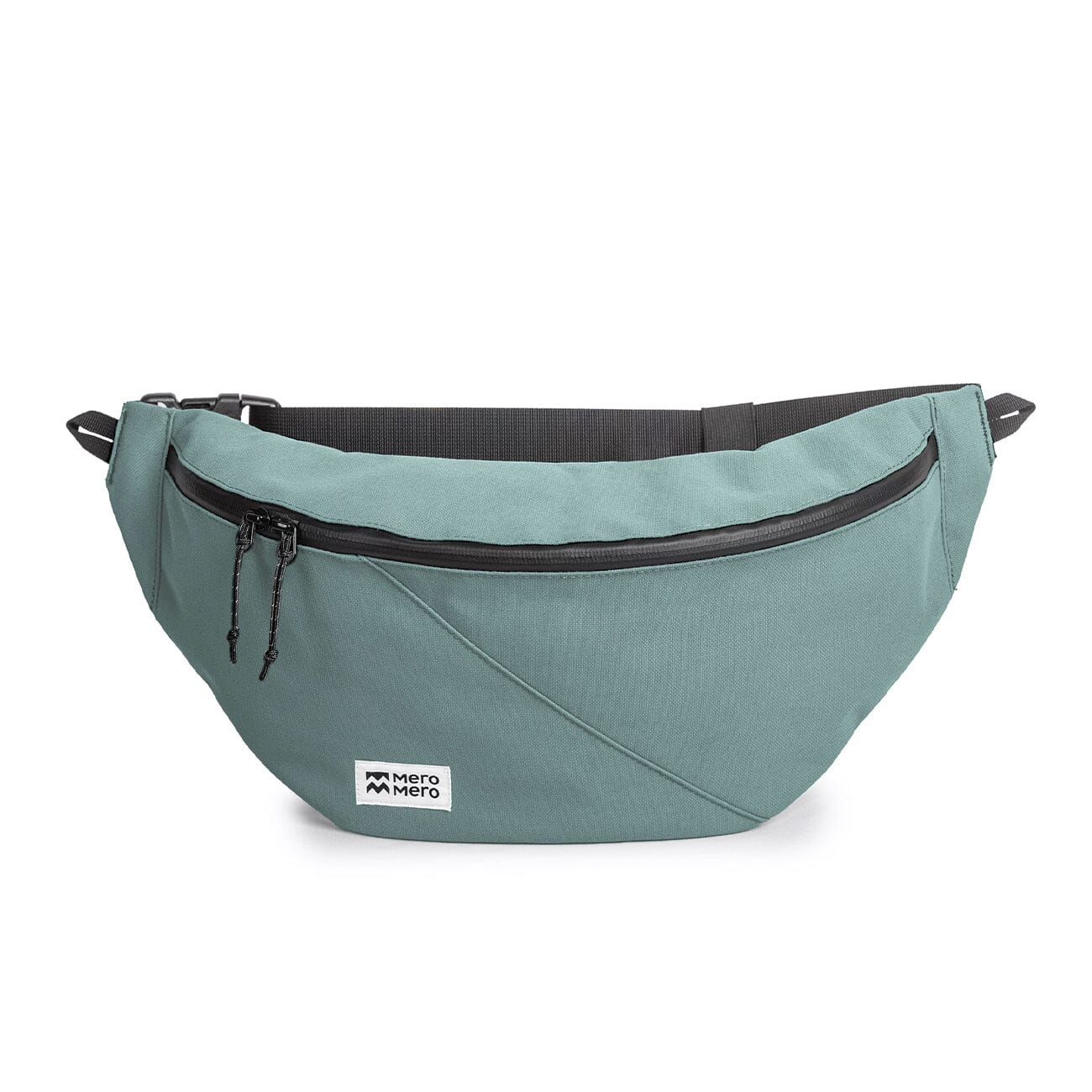 mero mero hoian recycled bum bag sliver pine color front
