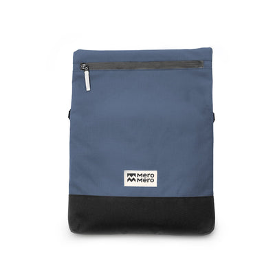 mero mero meije pouch convertible shoulder bag navy blue color roll top unfolded