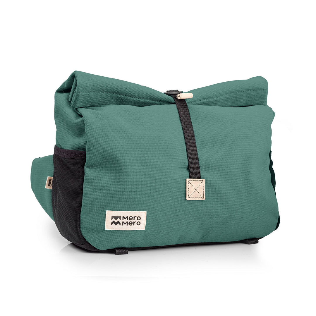 Mero Mero Piha Convertible Bike Bag in silver pine — front view
