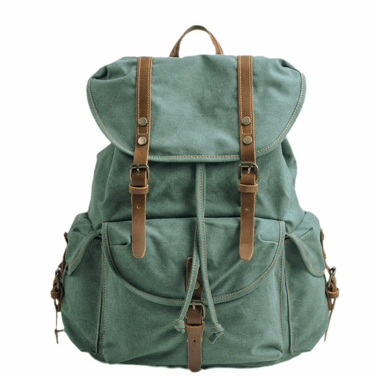 army green canvas travel rucksack backpack Military | MONTREAL weekend Travel Army Green Canvas Mens Backpack