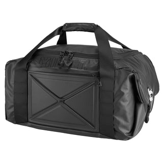 Millet Chamonix Duffle 60+15L Black — front three-quarter view showing X-pocket and carry handles