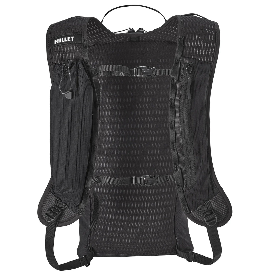 Millet MIXT 15 black — ventilated back panel and shoulder straps