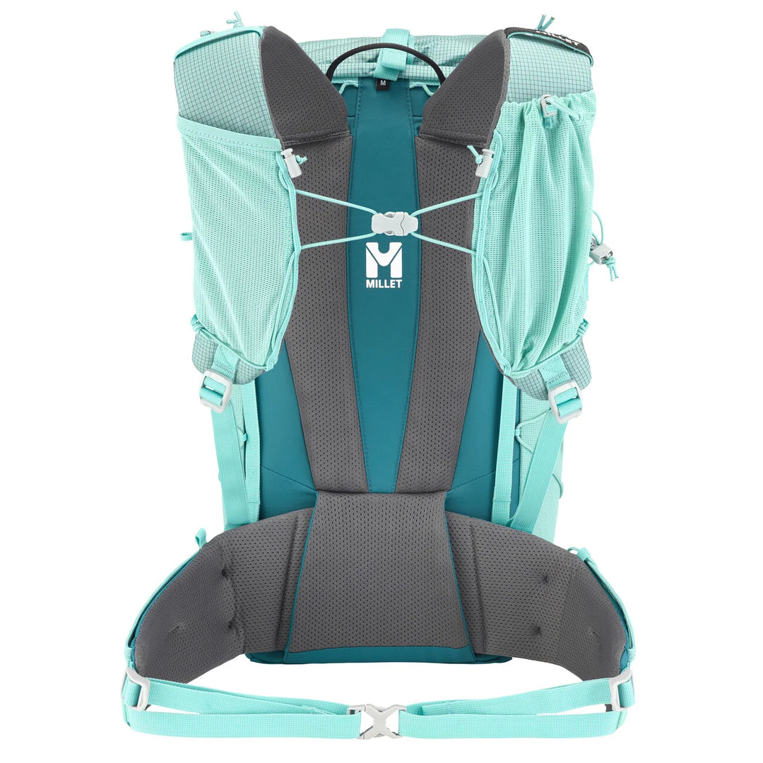 Millet Parmelan 25L Canton — back panel with ventilated mesh, shoulder straps and hip belt