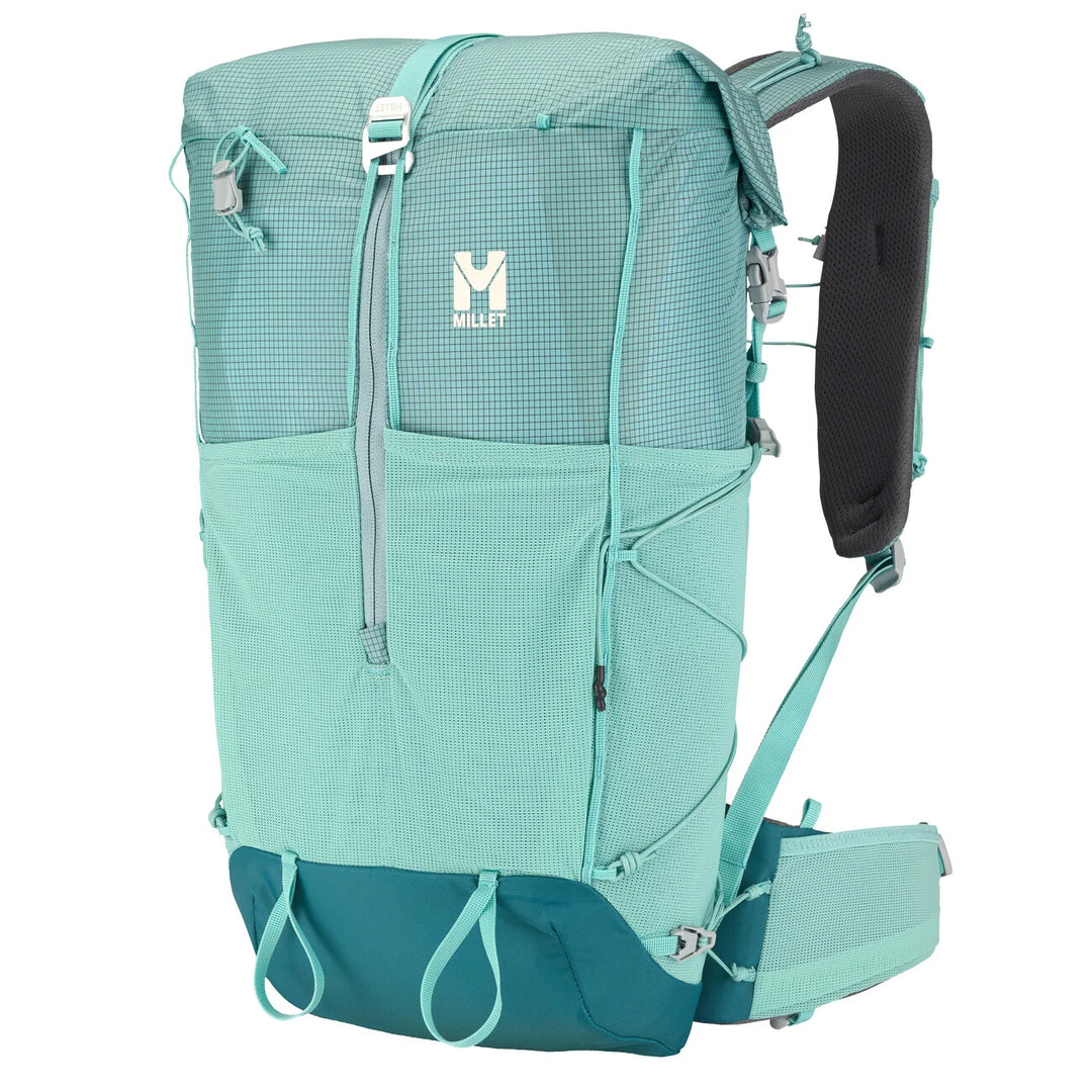 Millet Parmelan 25L Canton — three-quarter front view with ripstop fabric and front zipper