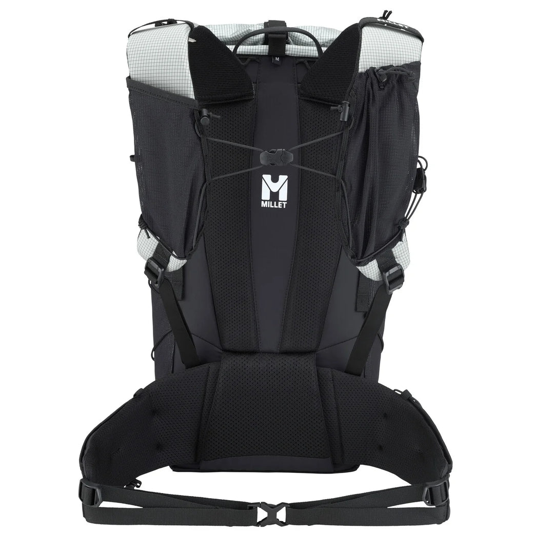 Millet Parmelan 25L Silverstone — back panel with ventilated mesh, shoulder straps and hip belt