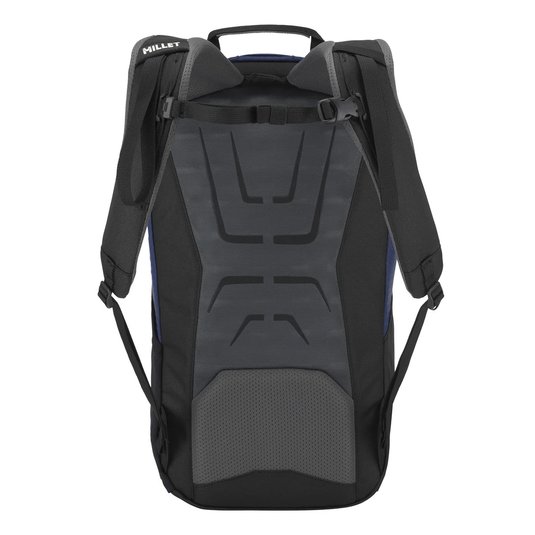 Millet UBIC 20 dark blue — back panel and harness system