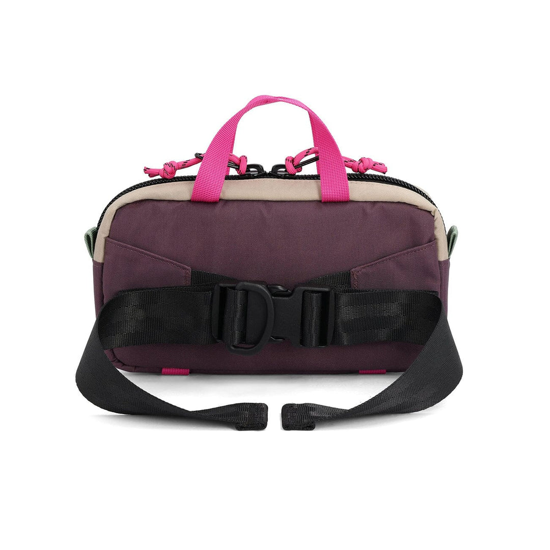 Rear view of the Mini Quick Pack in cobblestone and aura