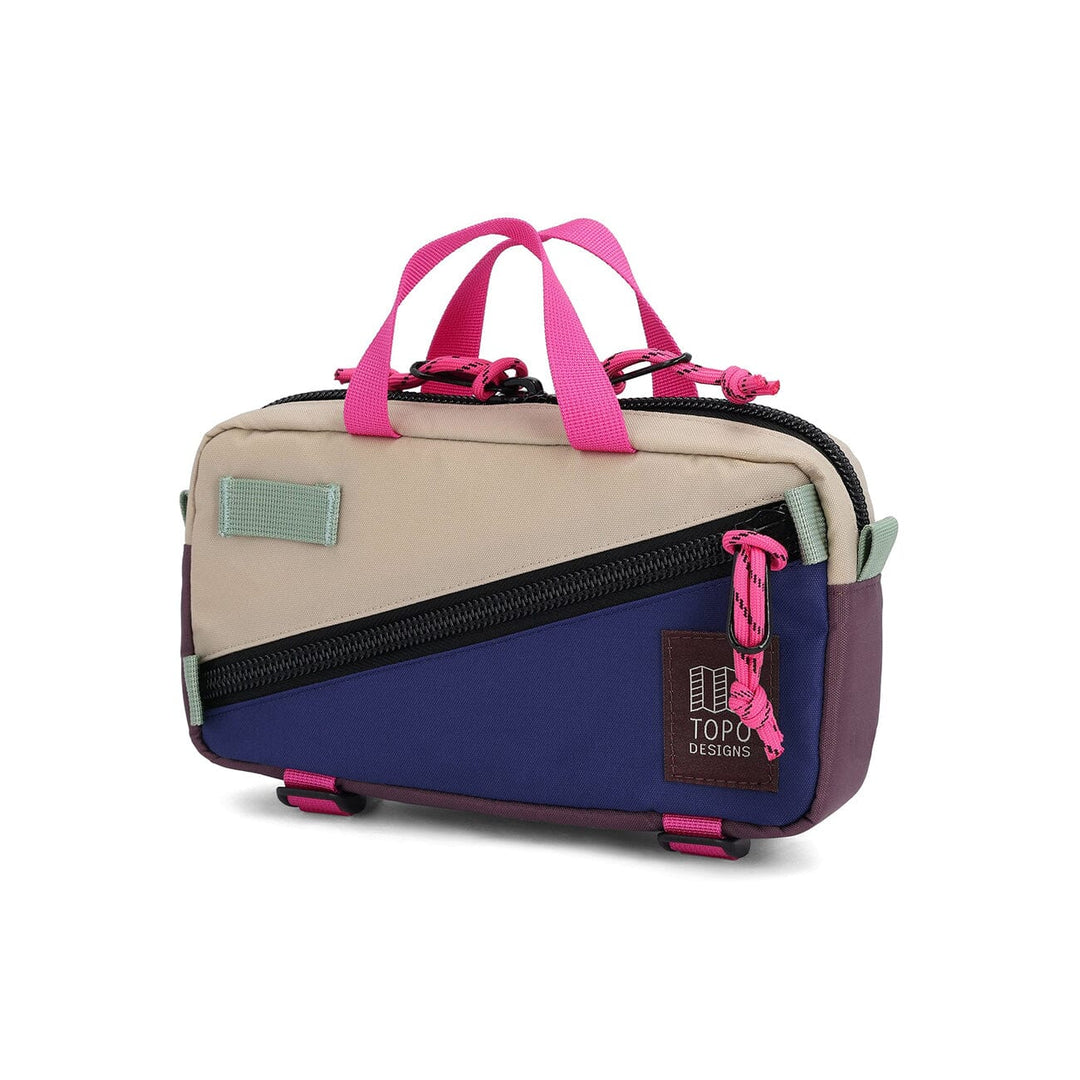 Side view of the Mini Quick Pack in cobblestone and aura