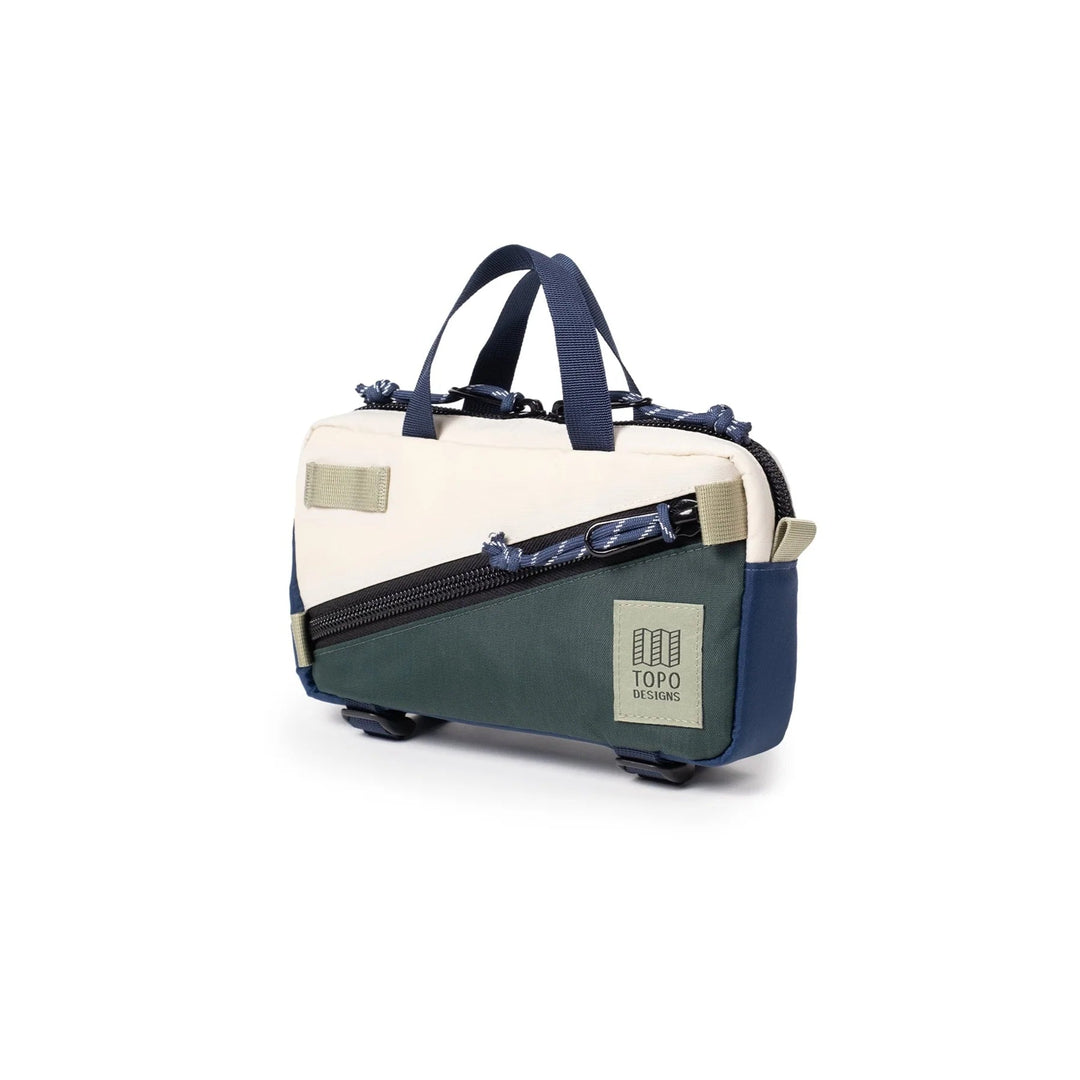 Side view of the Mini Quick Pack in forest and bone white