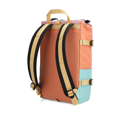 mini rover pack classic backpack rose and geode green topo designs back