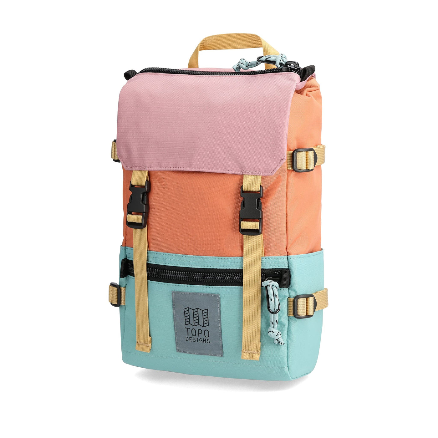 mini rover pack classic backpack rose and geode green topo designs side