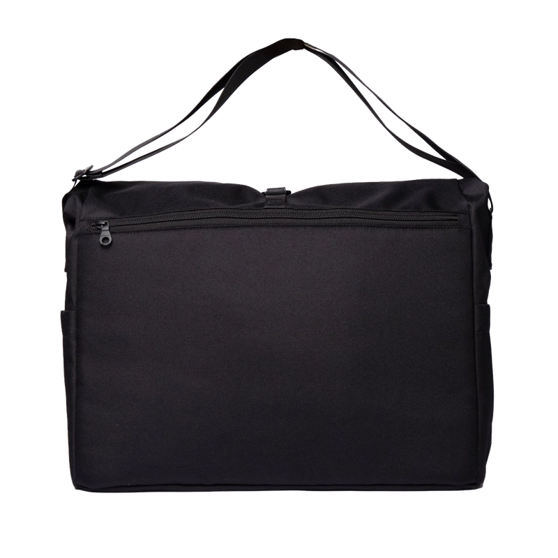 Minimalist laptop messenger with padded compartment, perfect for work, study, or creative professionals on the move