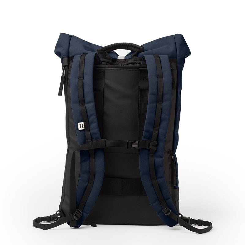 navy blue eco friendly backpack mero mero back view