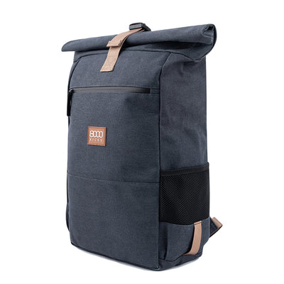 navy blue hemp laptop backpack