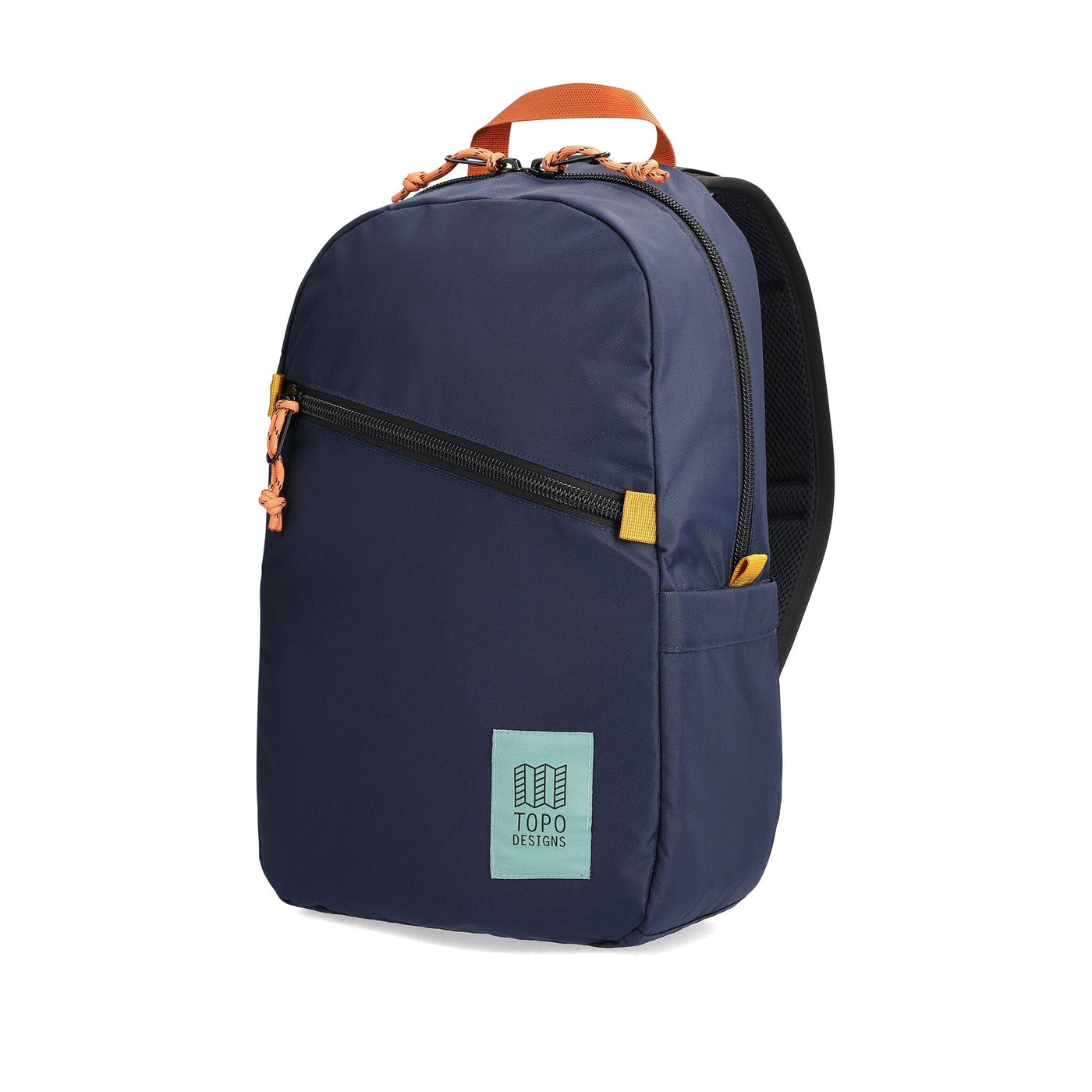 pack light backpack navy blue topo designs side