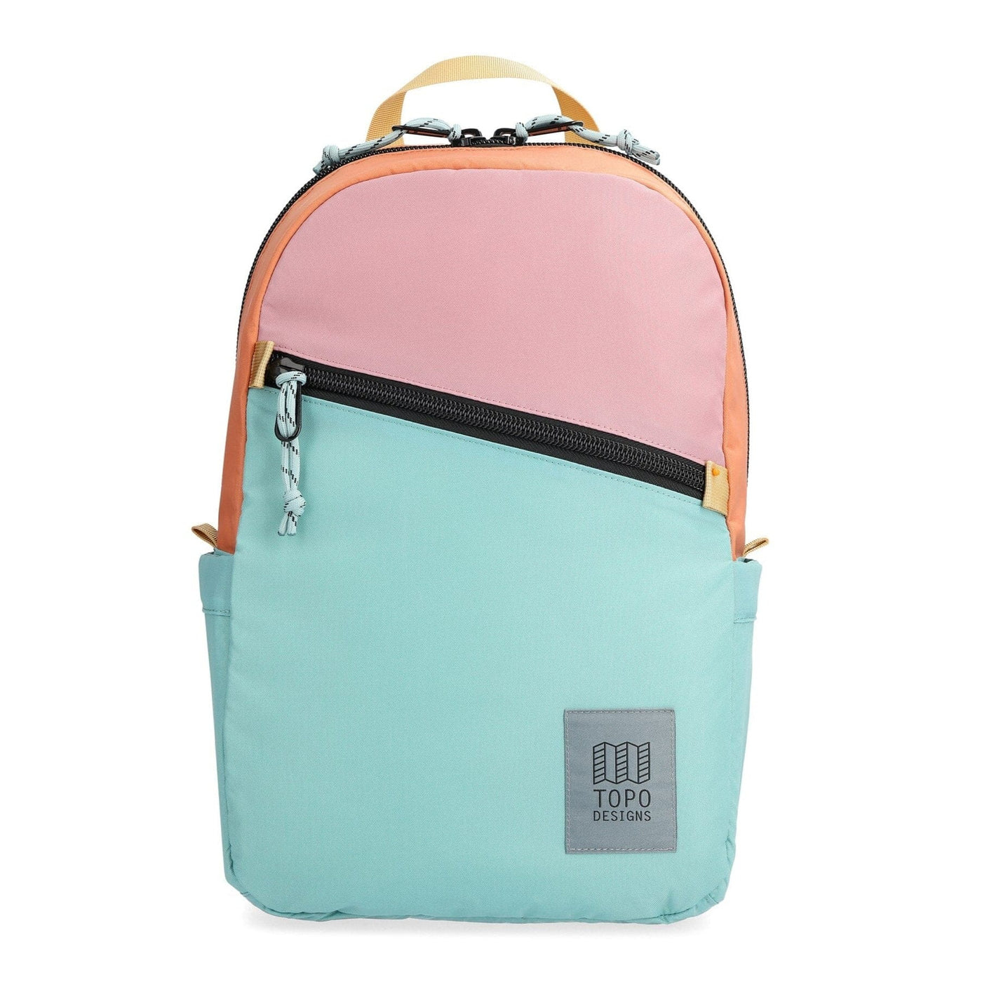 pack light backpack rose and geode green topo designs front