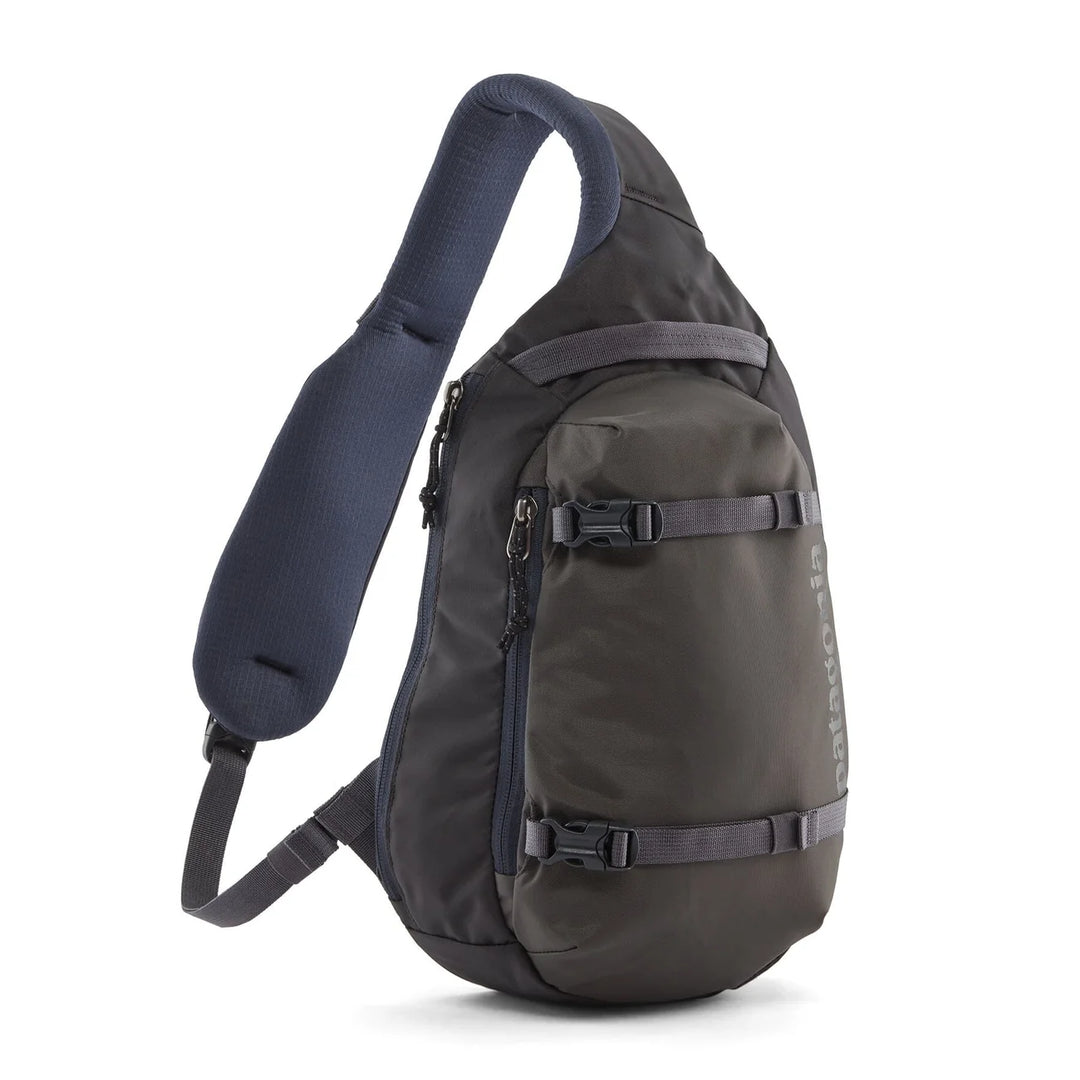 Patagonia Atom Sling 8L Smolder Blue — front view with tonal compression straps