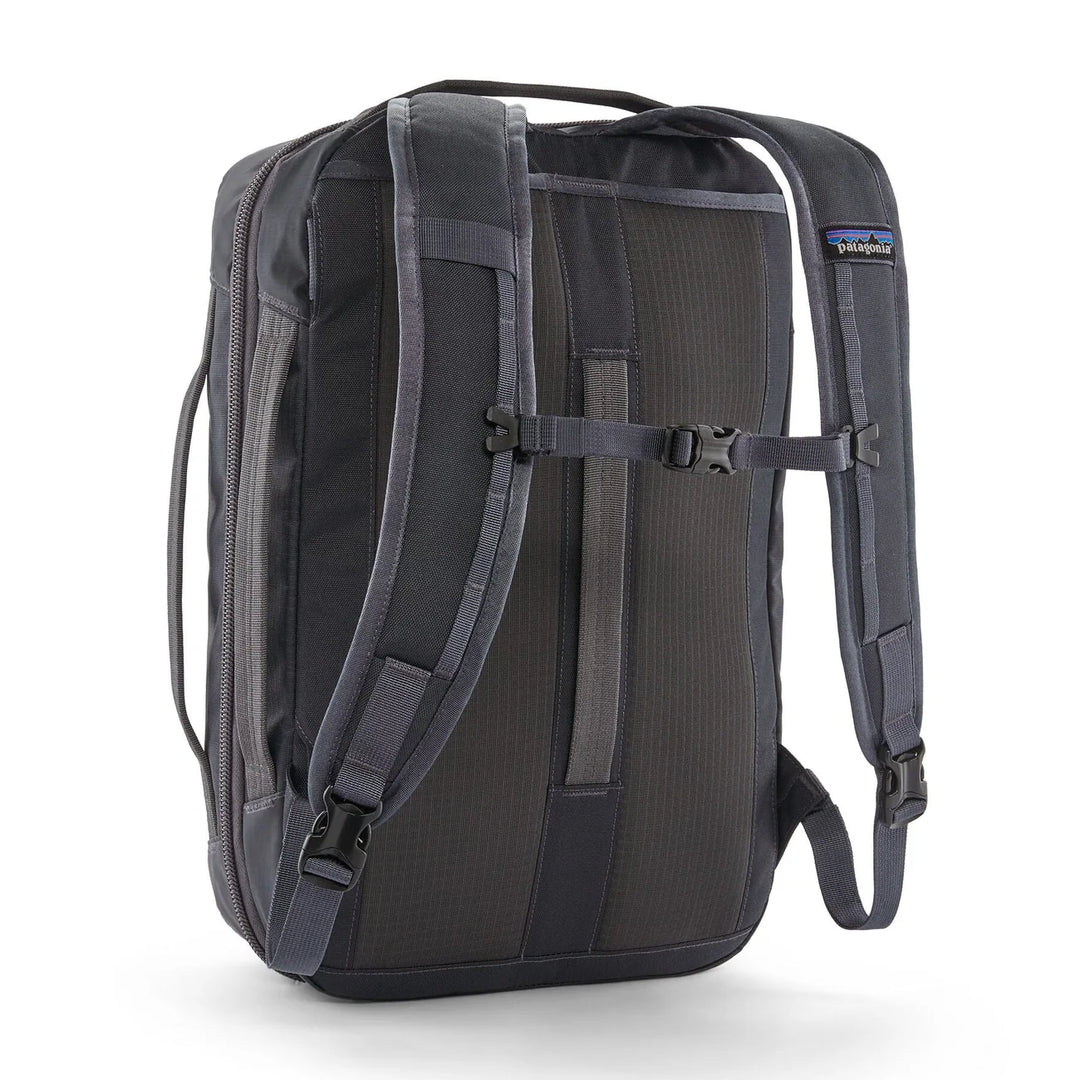 Patagonia Black Hole Micro MLC 22L Smolder Blue — back view with padded straps and top handle