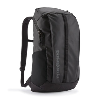 Patagonia Black Hole Pack 25L Black — front view with vertical zip, daisy chain, and Patagonia logo