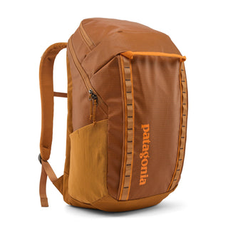 Patagonia Black Hole Pack 32L in Cinnamon Brown — front view with rolltop lid and side pocket