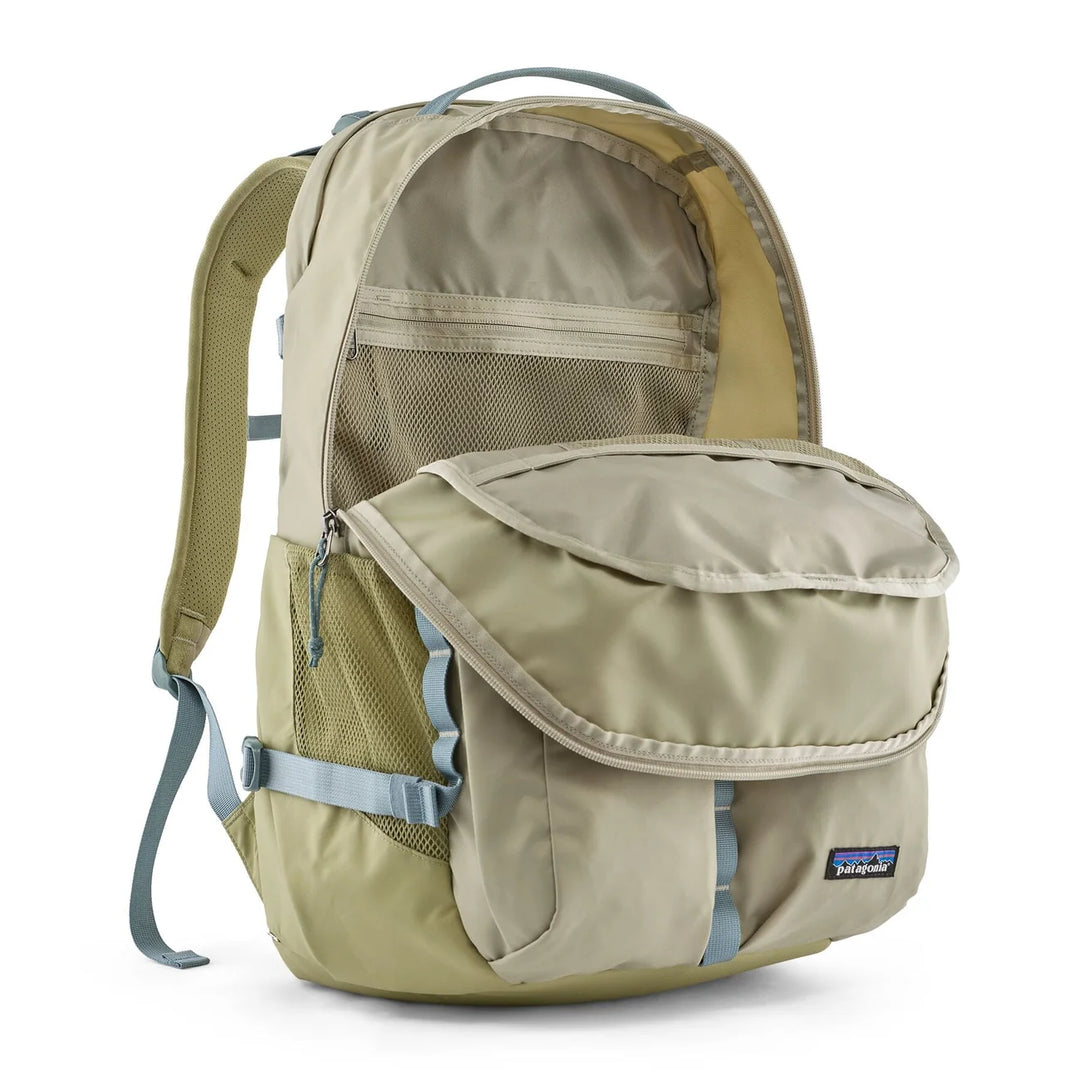 patagonia backpack pattern torrent Refugio Daypack 32L related_to_151092 Color:Undertaker Green Dot Side compression straps Shimano Rod Alivio Boat