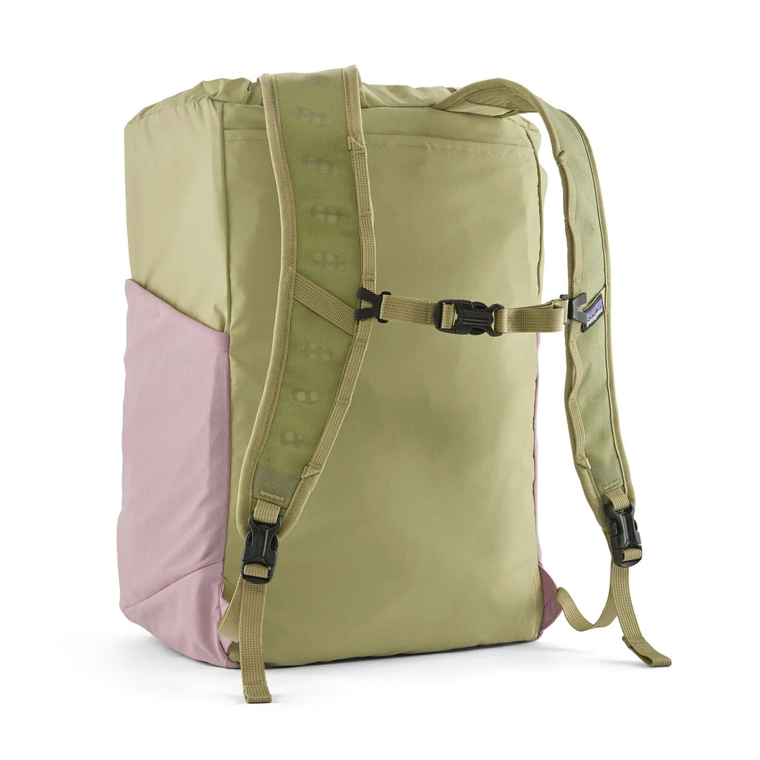 Patagonia Terravia Tote Pack 24L Quiet Violet — back view with padded backpack straps