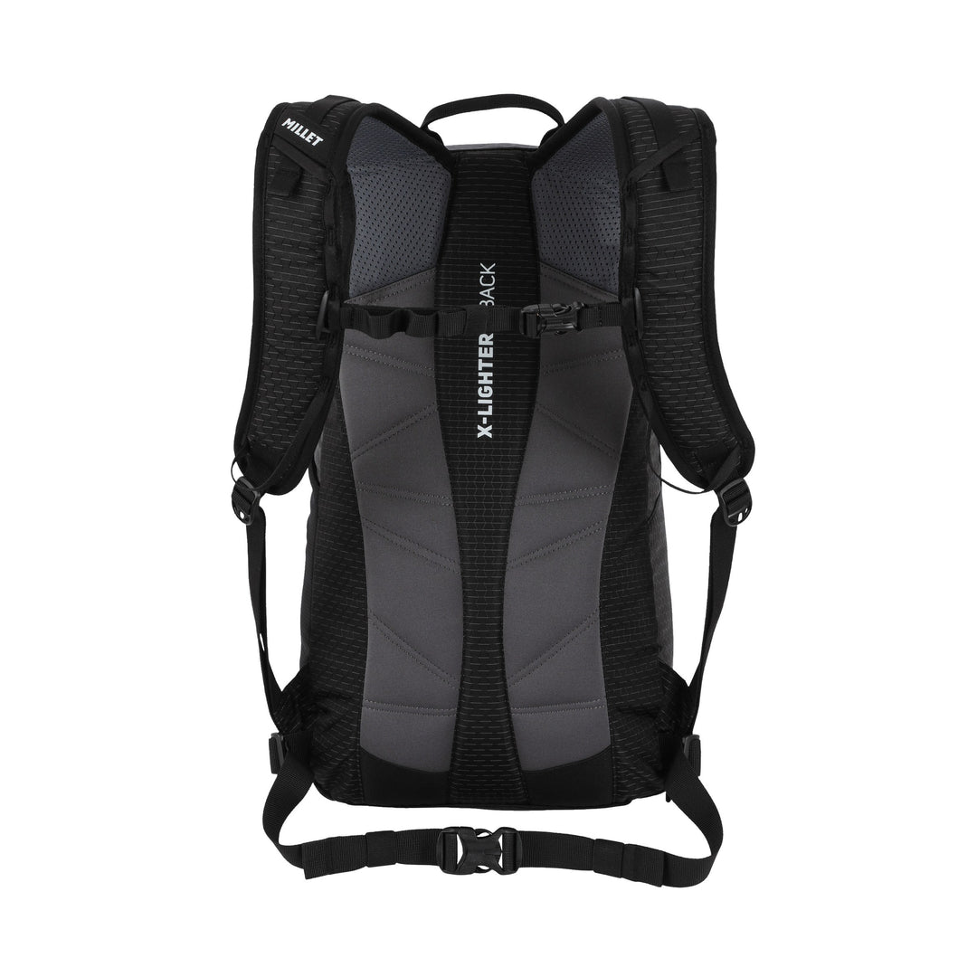Millet Prolighter 22L in black — X-Lighter back panel and shoulder harness