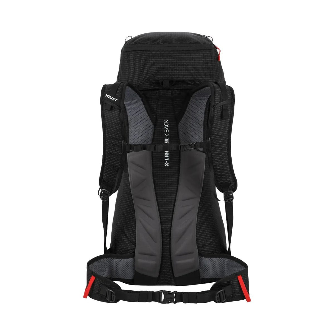 Millet Prolighter 30+10L in black — X-Light Air Back panel and padded hip belt