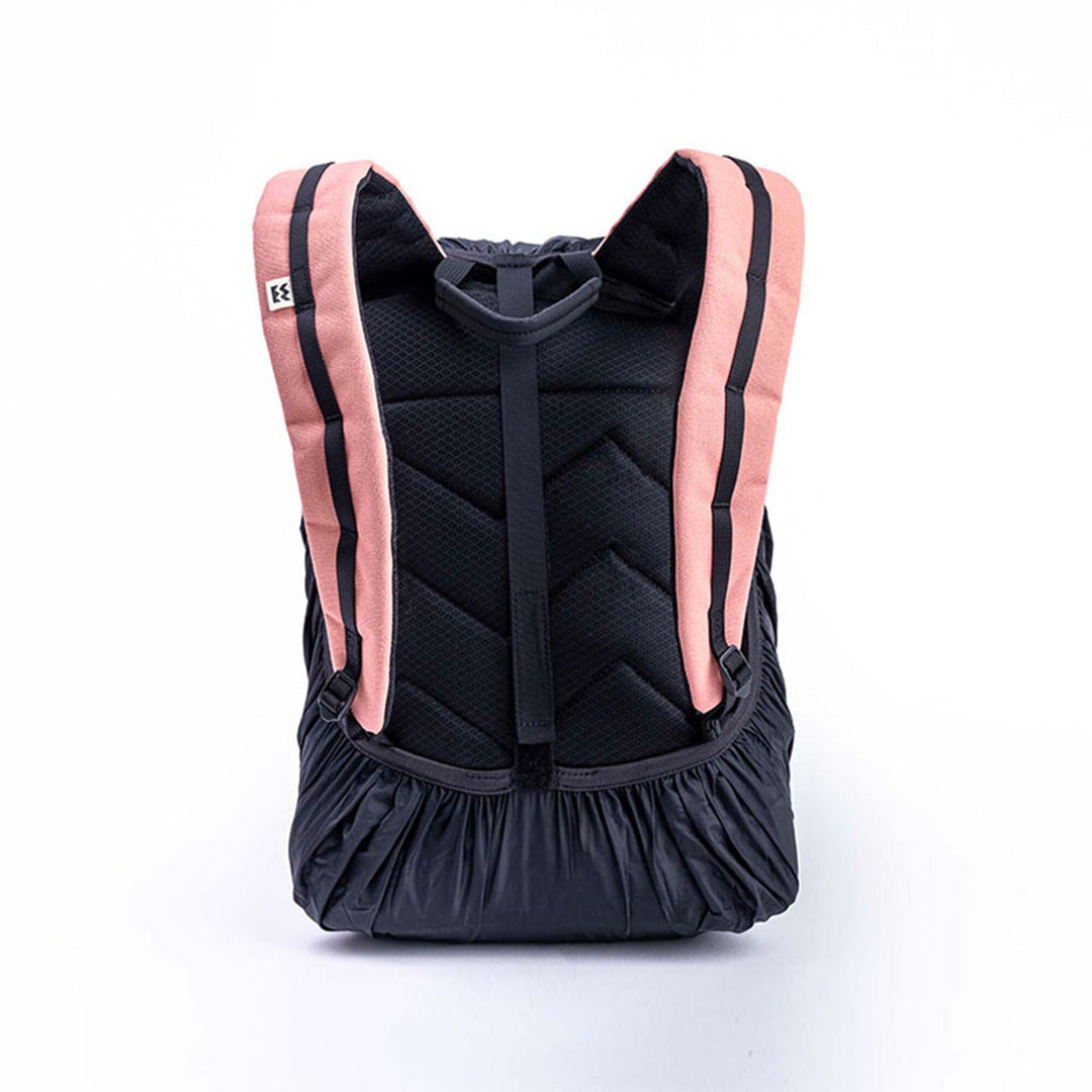 Rear view of the Mero Mero Rain Cover on Wanaka Backpack