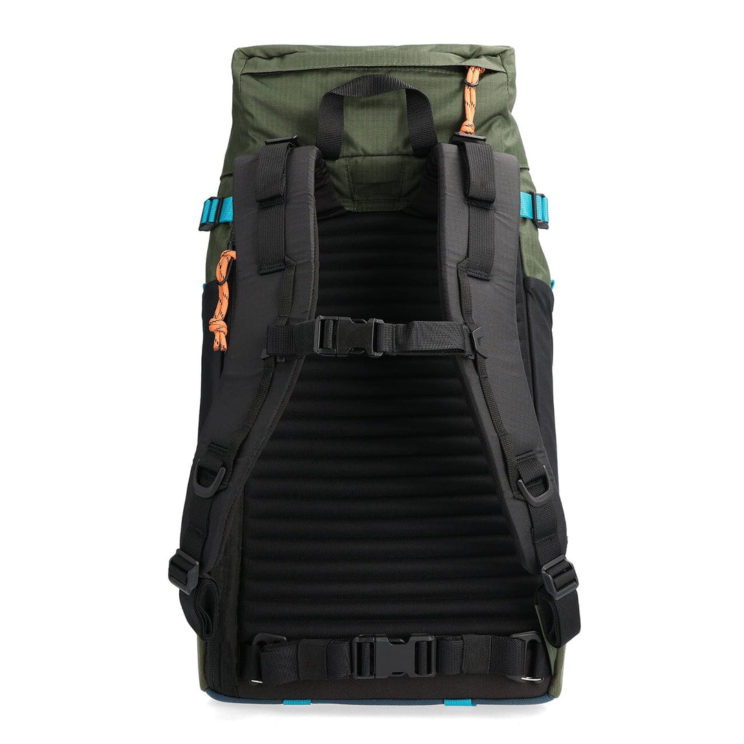 recycled hiking backpack mountain pack olive hemp back