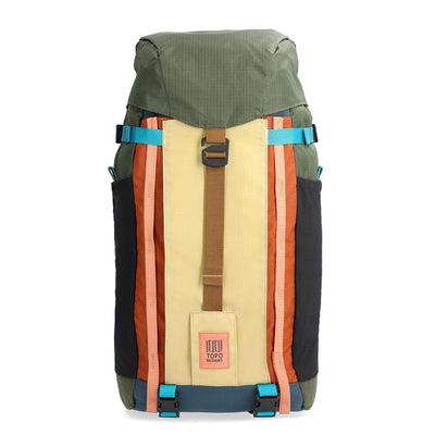 recycled hiking backpack mountain pack olive hemp front