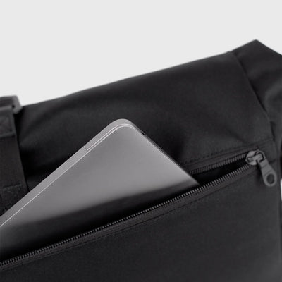 Durable messenger crafted from recycled polyester, offering eco-friendly style and practical organization