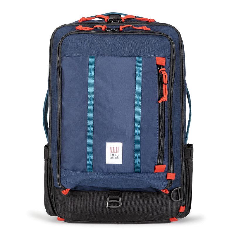 sac à dos de voyage éco responsable global travel pack bleu navy vue avant