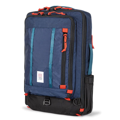 recycled travel backpack global travel pack 30 liters navy side