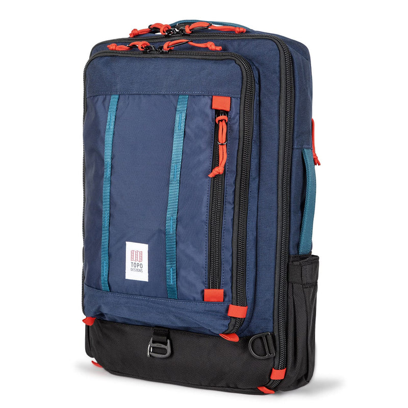 sac à dos de voyage éco responsable global travel pack bleu navy vue latérale