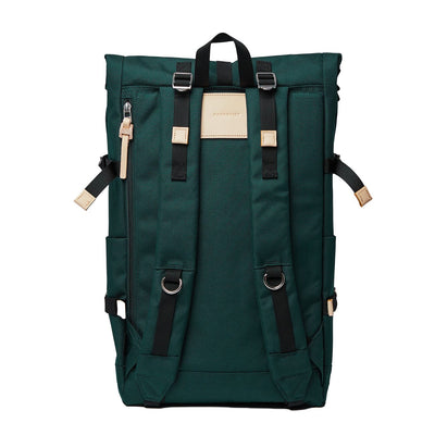 recycled urban backpack bernt sandqvist green color back view