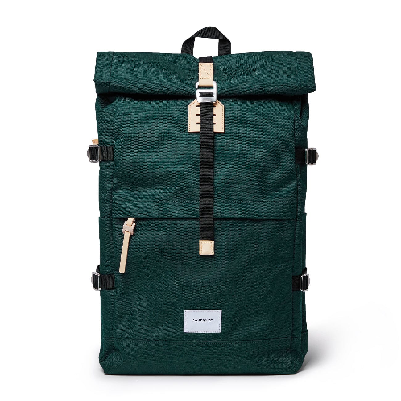 recycled urban backpack bernt sandqvist green color front view