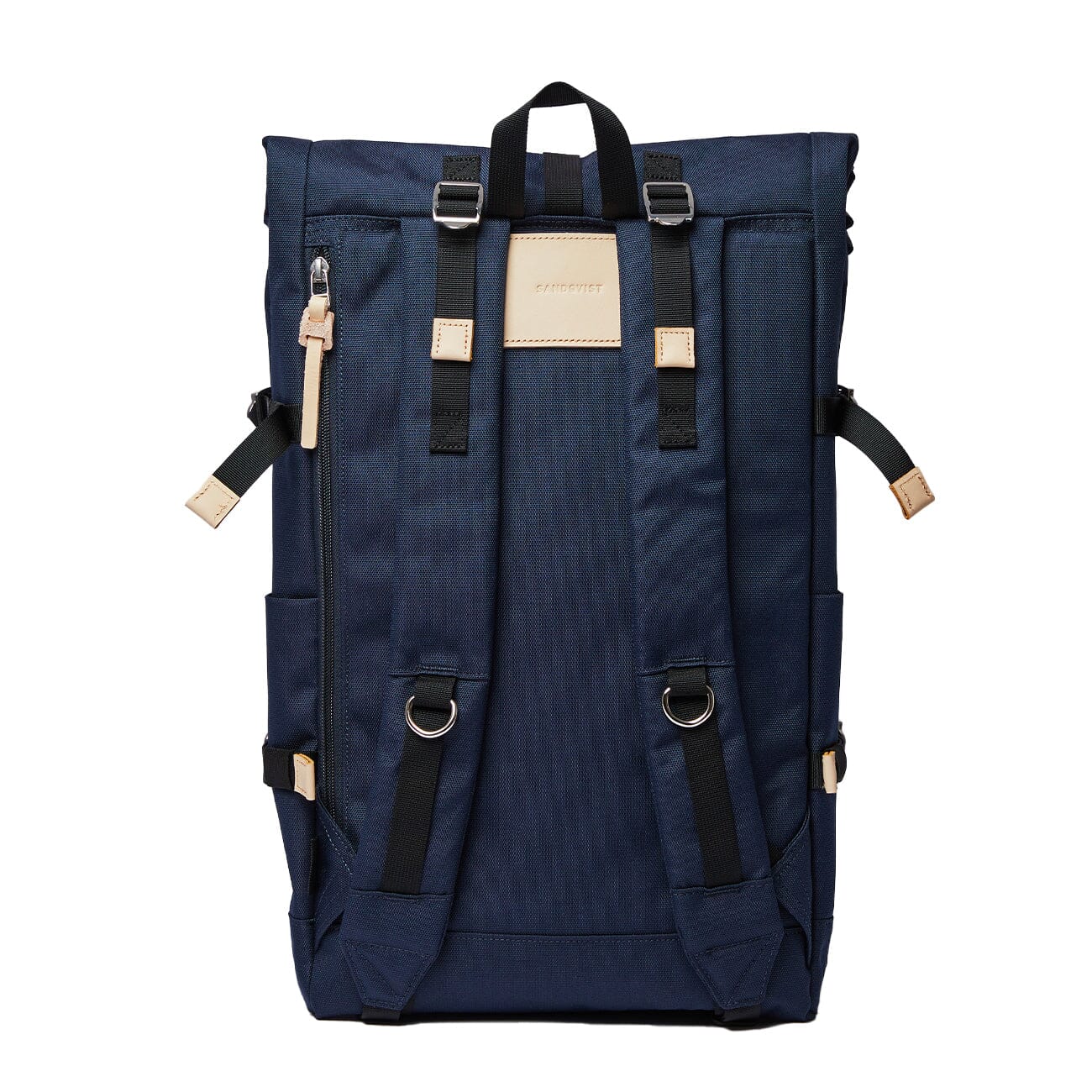 recycled urban backpack bernt sandqvist navy color back view